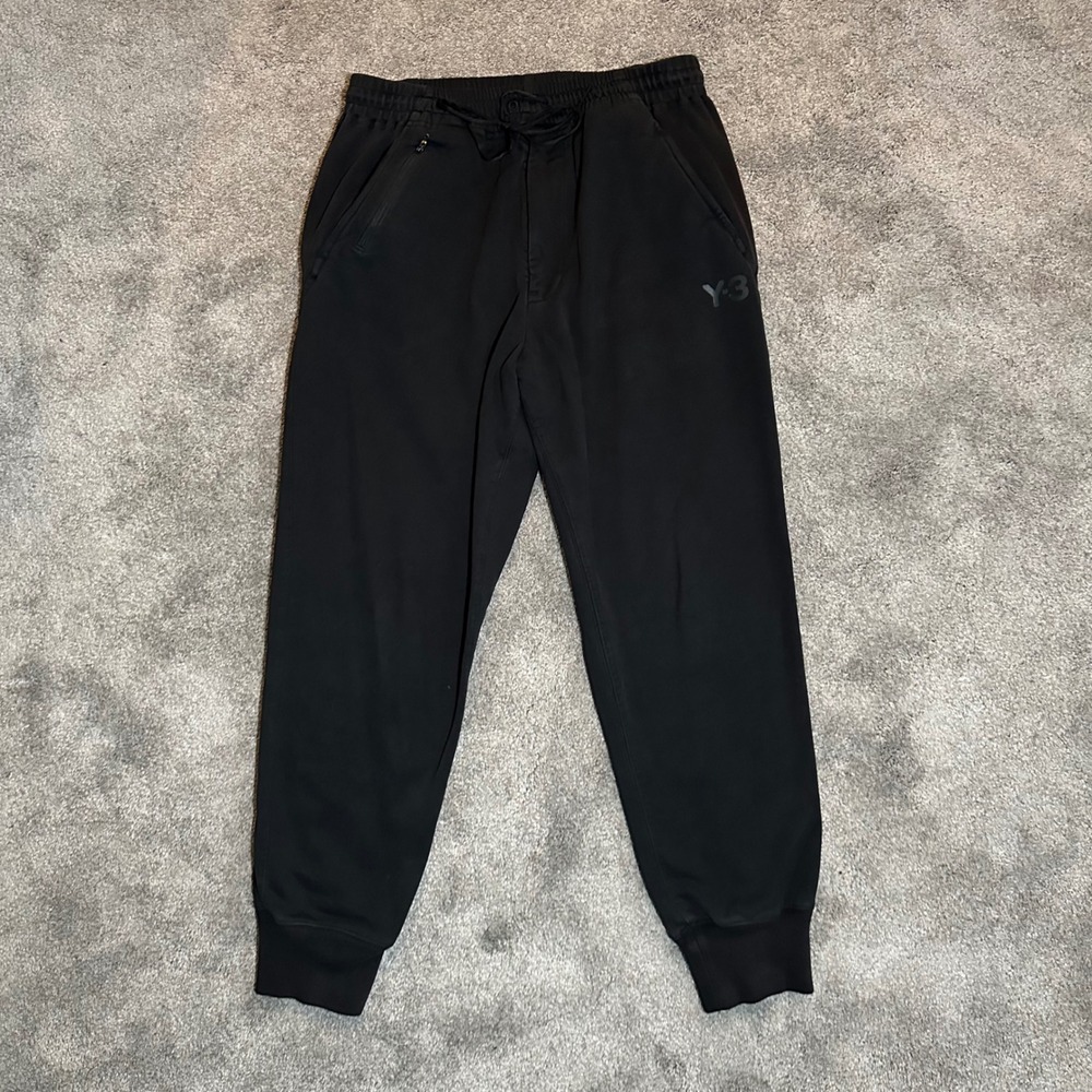 Y-3 Adidas Yohji Yamamoto Sweatpants Mens S Black Joggers FJ0357 Tapered